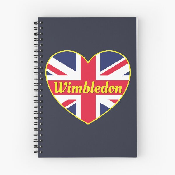 Item preview, Wimbledon England UK British Union Flag Heart on Navy designed and sold by DPattonPD.