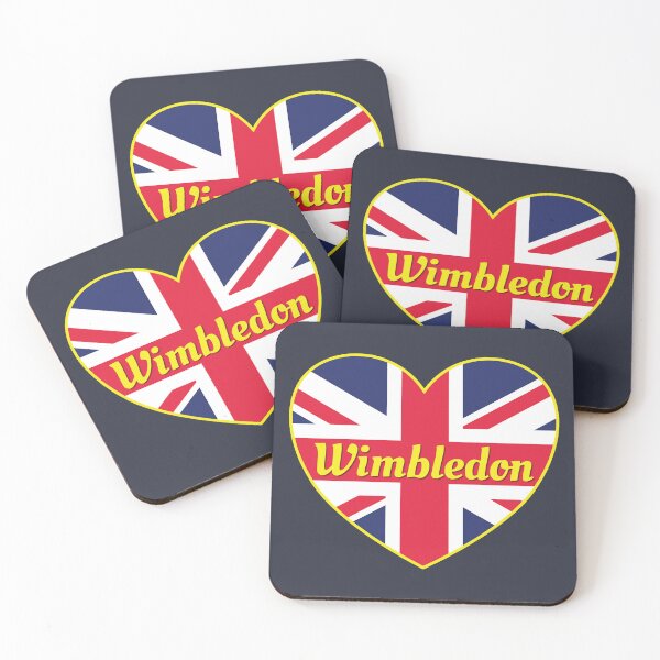 Item preview, Wimbledon England UK British Union Flag Heart on Navy designed and sold by DPattonPD.