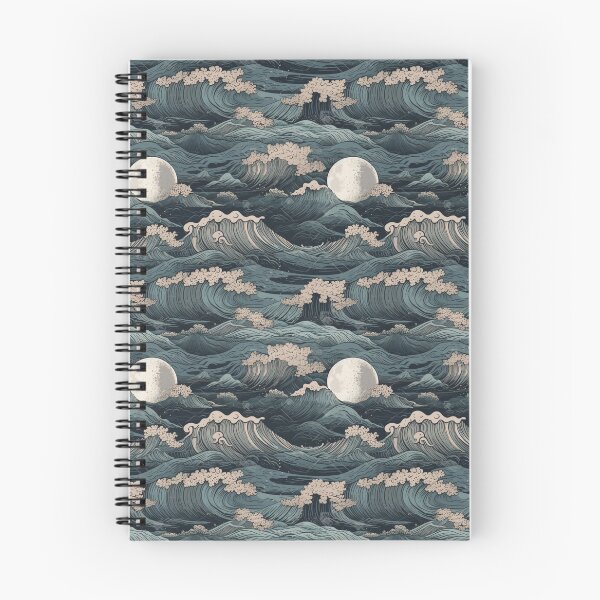 Item preview, the moon and her waves designed and sold by StickyDigitsShp.