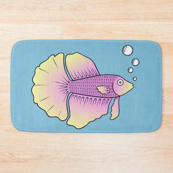Item preview, Pink and Yellow Betta Fish designed and sold by SkippingBeats.