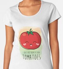Ich liebe dich von meinen Haupttomaten! Premium Rundhals-Shirt