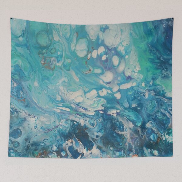 Item preview, Fluid art - Blue white and gray  designed and sold by shakespeare1212.