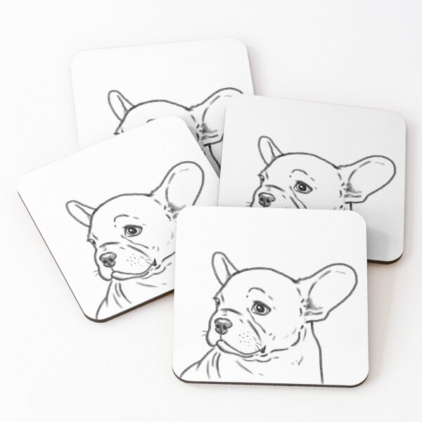 Item preview, French Bulldog Sketch, Black and White Frenchie, Frenchie Portrait, Frenchie Drawing designed and sold by Furkid Studio.