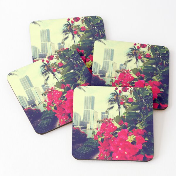 Item preview, Miami Downtown Flowers 02 x Yellow Mint designed and sold by HoundDesign.