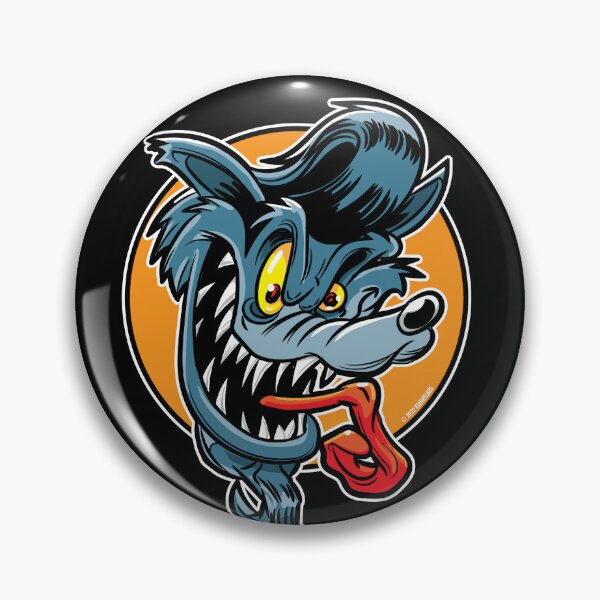 Item preview, Vintage Cartoon RockABilly Greaser Wolf with Pompodour designed and sold by eShirtLabs.