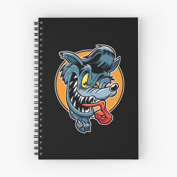 Item preview, Vintage Cartoon RockABilly Greaser Wolf with Pompodour designed and sold by eShirtLabs.