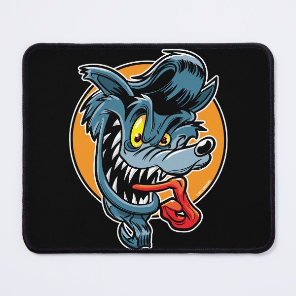 Item preview, Vintage Cartoon RockABilly Greaser Wolf with Pompodour designed and sold by eShirtLabs.