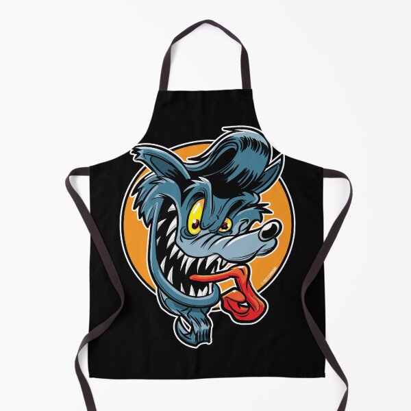 Item preview, Vintage Cartoon RockABilly Greaser Wolf with Pompodour designed and sold by eShirtLabs.