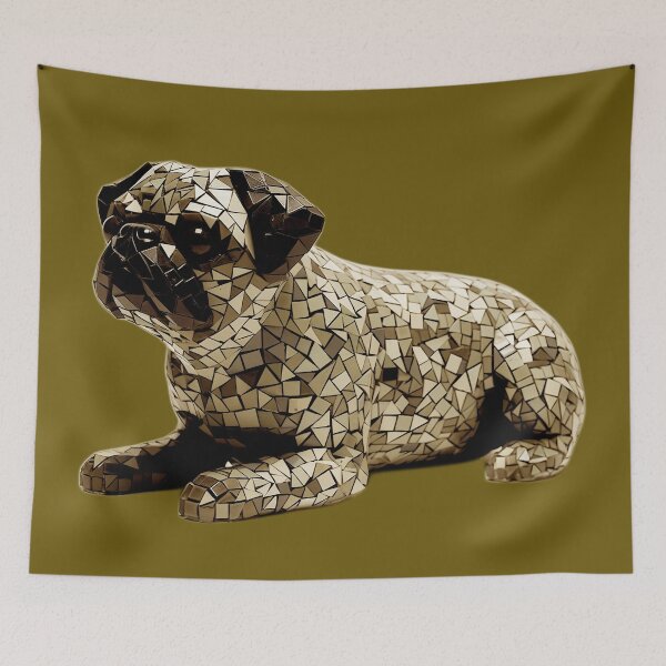 Artikelvorschau, Mosaic Pugs 2 (Sepia) entworfen und verkauft von WackyWallaby.
