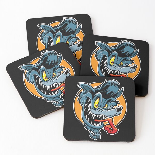 Item preview, Vintage Cartoon RockABilly Greaser Wolf with Pompodour designed and sold by eShirtLabs.