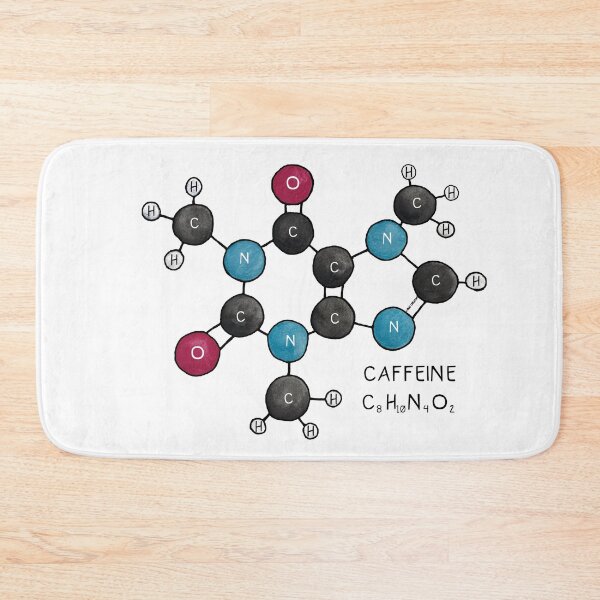 Item preview, Caffeine Molecule | Labelled Molecules designed and sold by BugCreative.