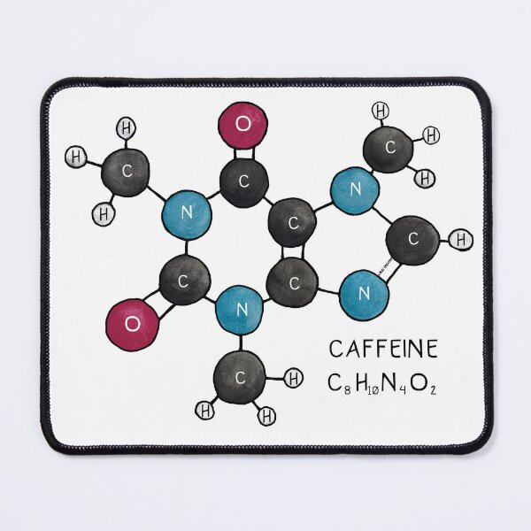 Item preview, Caffeine Molecule | Labelled Molecules designed and sold by BugCreative.