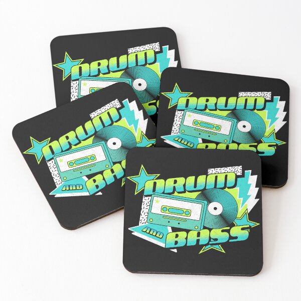Item preview, DRUM AND BASS  - 90s Steez (lime/aqua blue) designed and sold by Discothreadz.