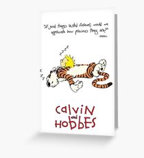 Calvin and Hobbes Sleeping Greeting Card
