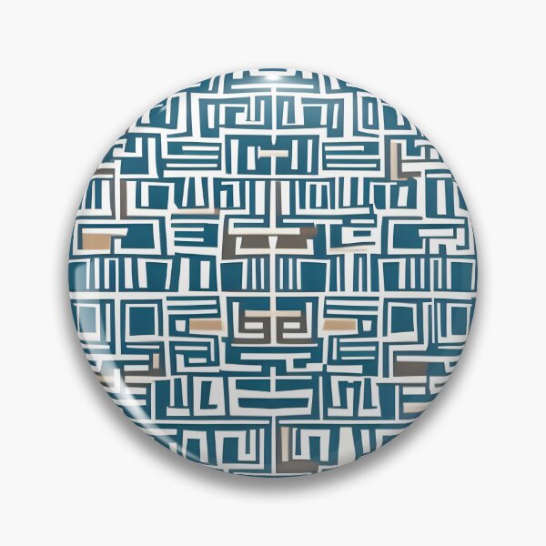 Item preview, Blue and white pattern of squares and rectangles  designed and sold by The boys.