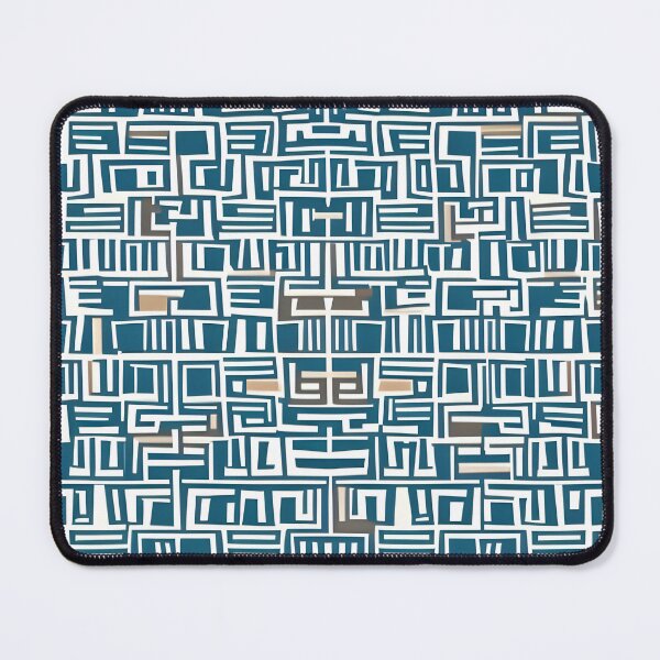 Item preview, Blue and white pattern of squares and rectangles designed and sold by The boys.