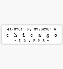 coordinates 1.0 - chicago Sticker