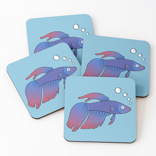 Item preview, Blue and Red Betta Fish designed and sold by SkippingBeats.
