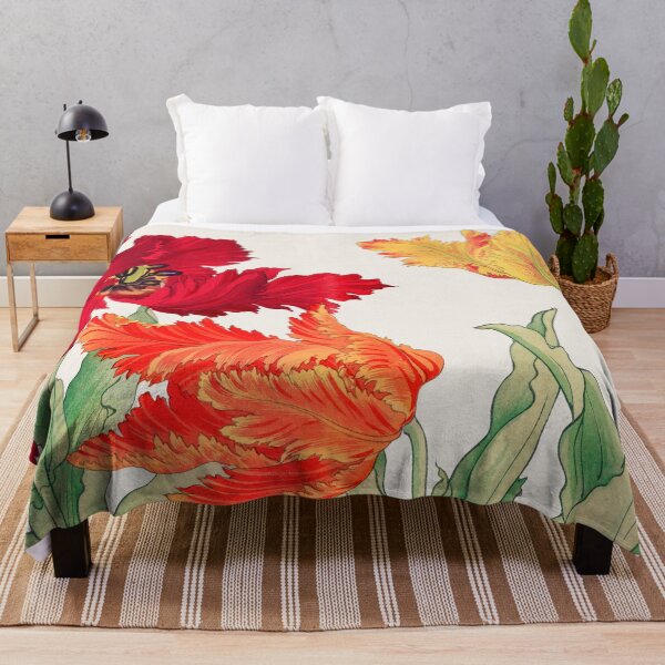 Item preview, Vintage Japanese Parrot Tulip flower fine painting for home decoration. designed and sold by paulo silveira.