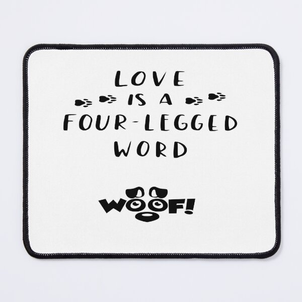 Item preview, Life is a 4-Legged Word: Woof! (blk print) designed and sold by Gladys Gordon.