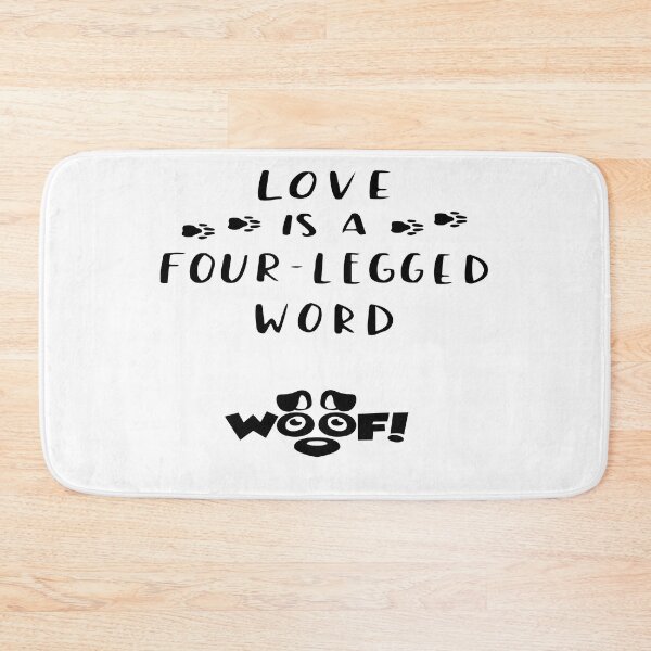 Item preview, Life is a 4-Legged Word: Woof! (blk print) designed and sold by Gladys Gordon.