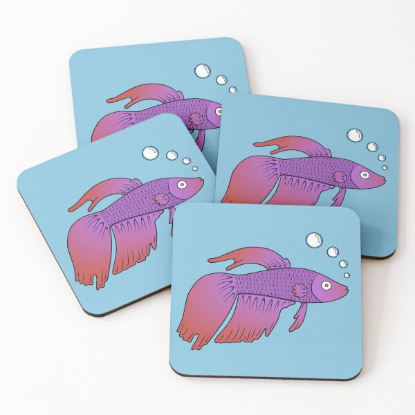 Item preview, Purple and Red Betta Fish designed and sold by SkippingBeats.