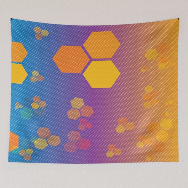 Item preview, Yellow and Orange Hexagons Abstract Art designed and sold by Bruce ALMIGHTY Baker.
