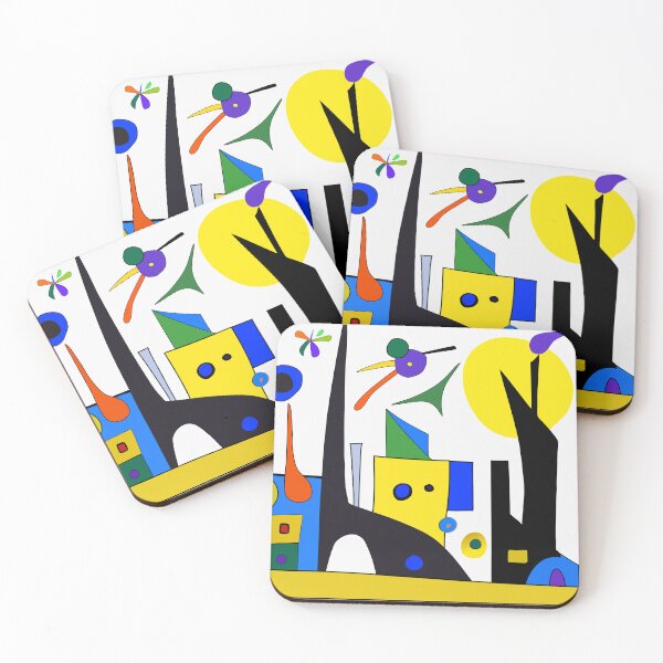 Item preview, Cute Little Dress, abstract cityscape inspired by Miro 2 designed and sold by i-cottagedesign.