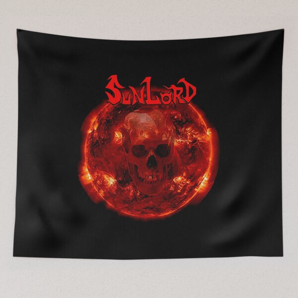 Item preview, burning skull designed and sold by Samuel	 Collings.