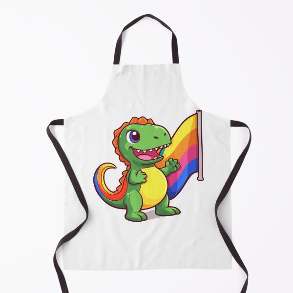 Item preview, Dinosaur With Rainbow Flag designed and sold by HandCraftedArt.