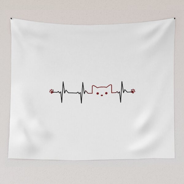 Item preview, Heart Beat Cat T-shirt for Women, ECG Heartbeat Pet TShirt Gift for Cat Lovers, Heart Pulse Tee Top for Her / Him, Cat Mom Shirt, Veterinary designed and sold by CanOpnrsNation.