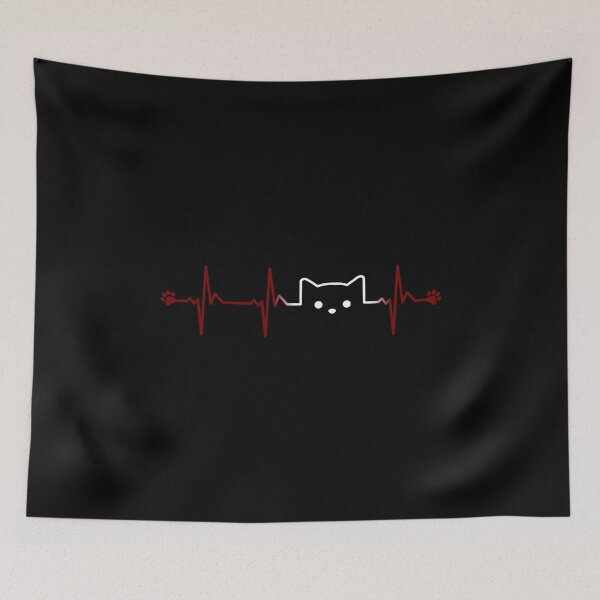 Item preview, Heart Beat Cat T-shirt for Women, ECG Heartbeat Pet TShirt Gift for Cat Lovers, Heart Pulse Tee Top for Her / Him, Cat Mom Shirt, Veterinary designed and sold by CanOpnrsNation.