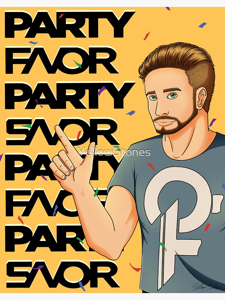 "Party Favor" Sticker for Sale by YellowStones Redbubble