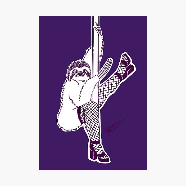 Vista previa del artículo con la obra «perezoso stripper», diseñado y vendido por Schgallywag.