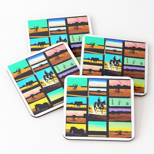 Item preview, Cowboy Western Cactus Arizona Horses West Southwestern Pop Art Gift designed and sold by Anticulture.