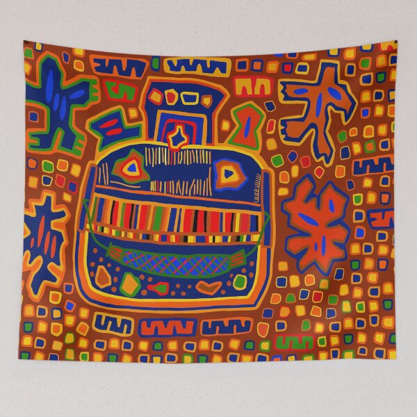 Item preview, Tribal Shaman Dream Scream Mola designed and sold by Esprit-Mystique.
