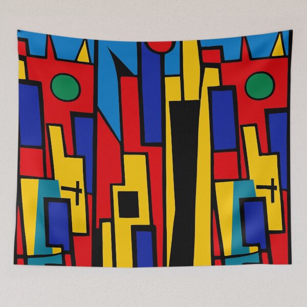 Item preview, Cute Little Dress, Abstract cityscape in the style of Miro designed and sold by i-cottagedesign.