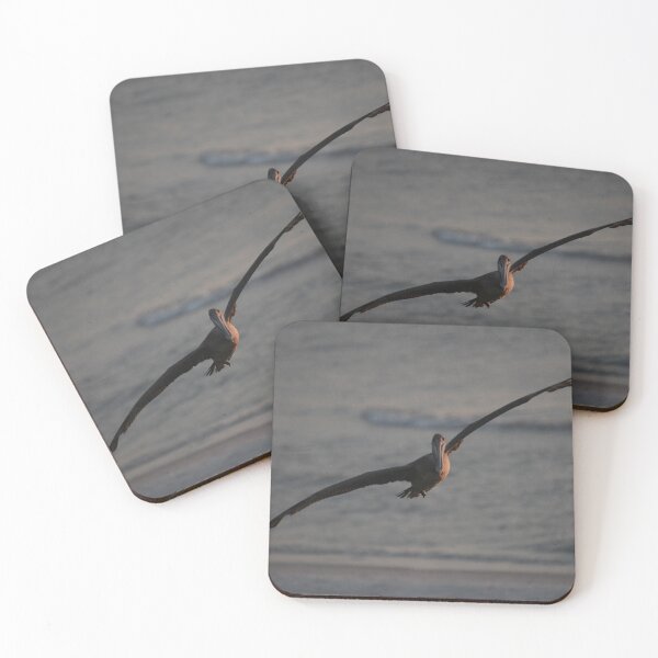 Item preview, Juvenile Pelican In Flight At Sunset designed and sold by Kim Pruim.