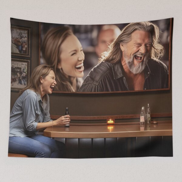 Item preview, Woman Laughing at the Irish Pub (Part 3) designed and sold by DonDiLuca.