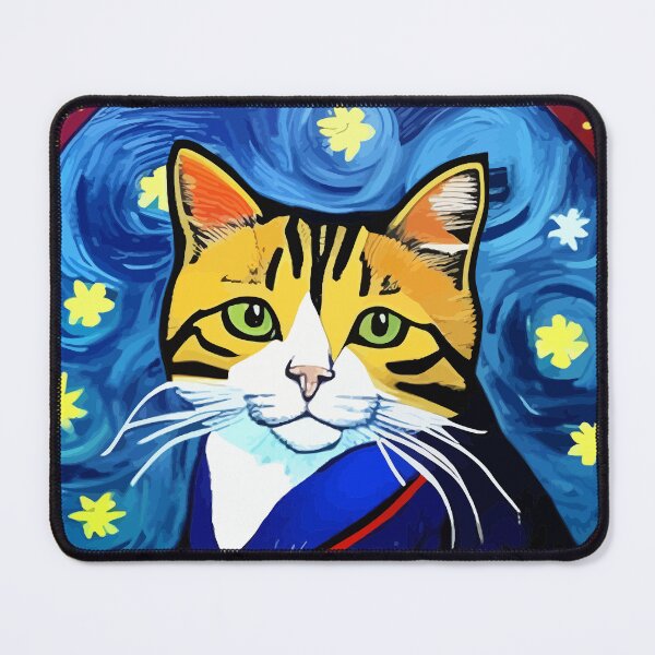 Item preview, Artistic Cat Under The Starry Night designed and sold by ArtisticAllure1.