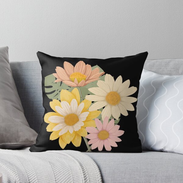 Item preview, Beautiful Pink and Orange Daisies Illustration designed and sold by InspiredForever.