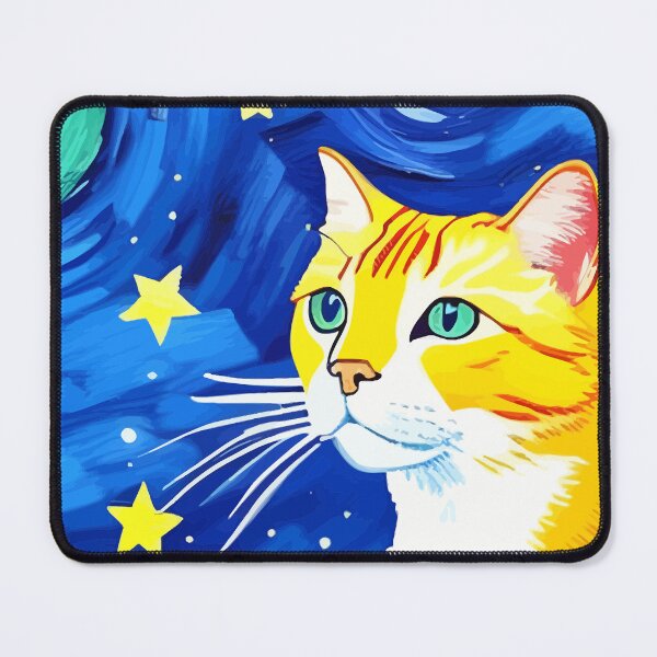 Item preview, Artistic Cat Under The Starry Night designed and sold by ArtisticAllure1.