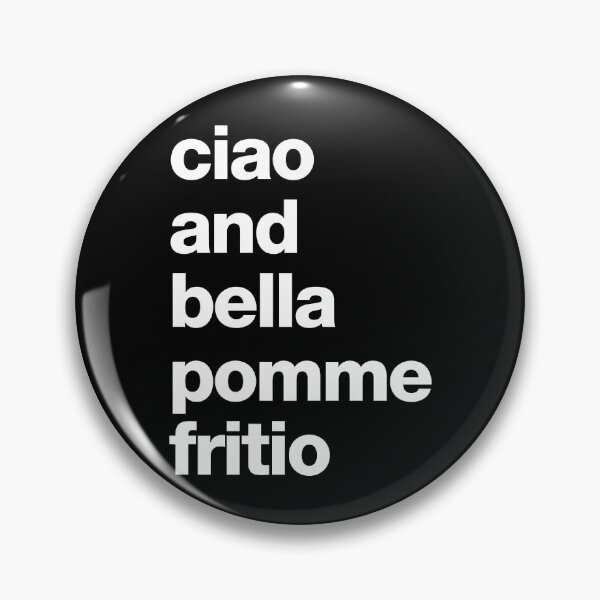 Artikelvorschau, ciao et bella pomme fritio classique entworfen und verkauft von CypresShirts.
