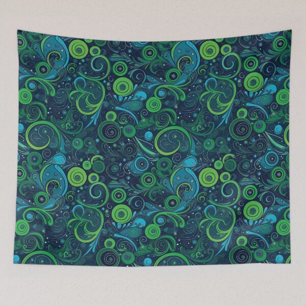 Item preview, Blue and Green Magical Swirls designed and sold by DaniGirls.