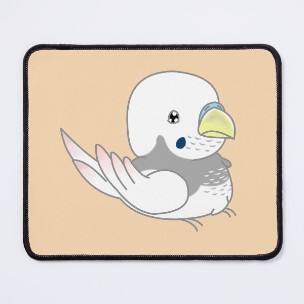 Item preview, Fun, Cute and Chubby White Budgie Bird designed and sold by DynieKid.