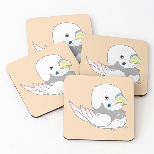 Item preview, Fun, Cute and Chubby White Budgie Bird designed and sold by DynieKid.