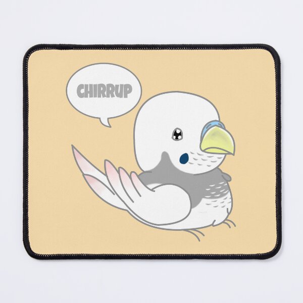 Item preview, Fun, Cute and Chubby White Budgie Bird designed and sold by DynieKid.