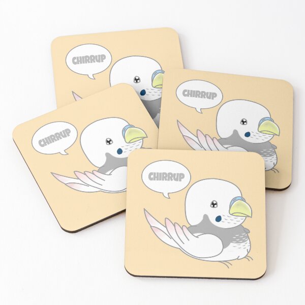 Item preview, Fun, Cute and Chubby White Budgie Bird designed and sold by DynieKid.