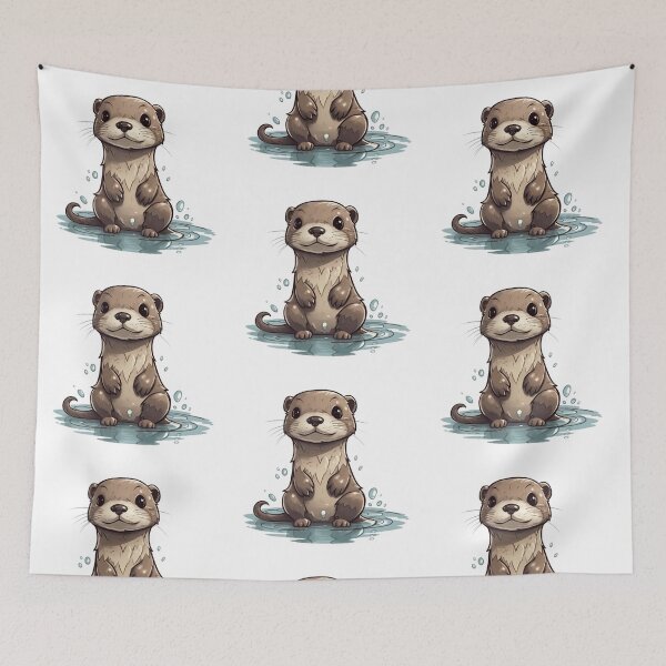 Item preview, Otterlicious: A Cartoon Otter's Aquatic Antics! designed and sold by Designs-By-Geli.