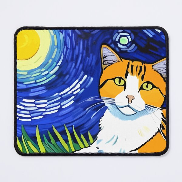 Item preview, Artistic Cat Under The Starry Night designed and sold by ArtisticAllure1.